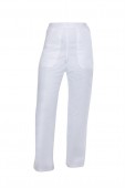 Pantaloni Sander pentru femei sau barbati, albi, bumbac 100% 190 gr/ mp , marimi 40-64
